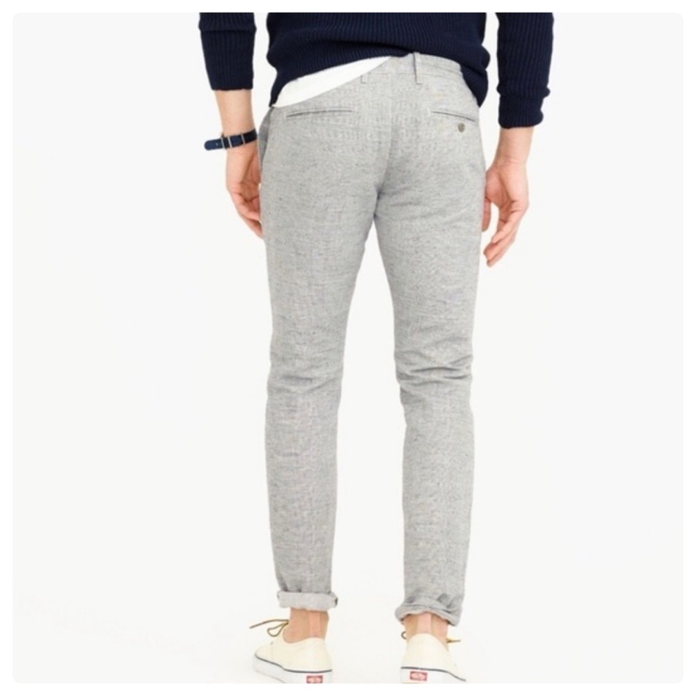 J. Crew 484 Slim-fit chino pant in stretch slub cotton blend 34x34 - Picture 7 of 12